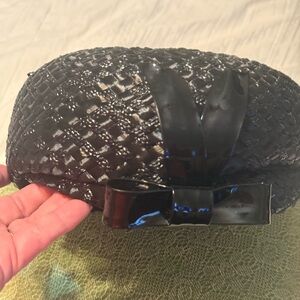 Vintage Union Made Black Woven Women's Hat